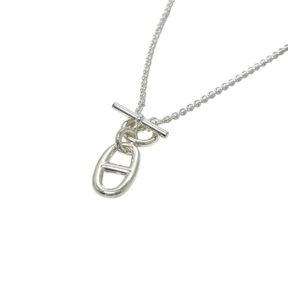 HERMES Silver Necklace